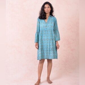 RHEA BLOCK PATTERN BOHO FESTIVAL DRESS